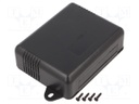 Enclosure: multipurpose; X: 90mm; Y: 115mm; Z: 37mm; ABS; black; IP40