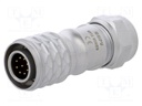 Plug; male; SF12; PIN: 9; IP67; 5÷8mm; 3A; soldering; for cable; 125V