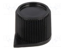 Knob; with pointer; thermoplastic; Shaft d: 6mm; Ø15.4x13.2mm