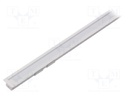 Profiles for LED modules; white; recessed; white; L: 1m; aluminium