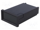 Enclosure: panel; X: 72mm; Y: 120mm; Z: 36mm; ABS; black; DIN: 43700