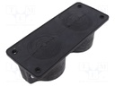 Multigate grommet; black; Holes no: 2; -40÷90°C; UL94V-0; 8÷67mm