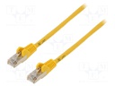 Patch cord; SF/UTP; 5e; stranded; CCA; PVC; yellow; 1m; 26AWG