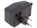 Enclosure: for power supplies; X: 48mm; Y: 71mm; Z: 48mm; black