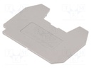 End piece; grey; Width: 1mm; polyamide; UL94V-0