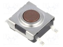 Microswitch TACT; SPST-NO; Pos: 2; 0.05A/12VDC; SMT; none; 1.6N