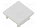 Cap for LED profiles; grey; ABS; Application: SMART16