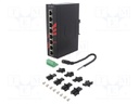 Industrial module: switch PoE Ethernet; unmanaged; 12÷36VDC