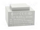 Transformer: encapsulated; 10VA; 230VAC; 12V; 12V; 416.6mA; 416.6mA
