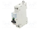 Circuit breaker; 400VAC; Inom: 16A; Poles: 1+N; DIN; Charact: B; 6kA
