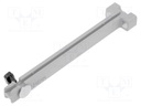 PCB guide; polyamide; grey; L: 90mm; B: 81.5mm; C: 18mm; D: 3mm; E: 2mm