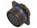 Connector: circular; D38999 series III; socket; female; PIN: 21
