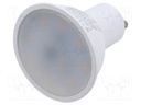 LED lamp; warm white; GU10; 220/240VAC; 400lm; P: 4.5W; 100°; 3000K