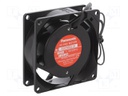 Fan: AC; axial; 230VAC; 80x80x25mm; 40.8m3/h; 24dBA; ball bearing