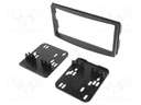 Radio mounting frame; Kia; 2 DIN; black