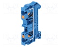 Splice terminal: rail; 0.2÷6mm2; ways: 1; terminals: 2; blue; TS35