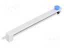 PCB guide; polyamide; grey; L: 100.1mm; B: 92mm; C: 9mm