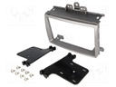 Radio mounting frame; Hyundai; 2 DIN; silver
