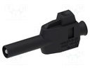 Connector: 4mm banana; plug; 20A; black; insulated; 54mm