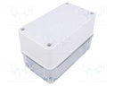 Enclosure: multipurpose; X: 80mm; Y: 140mm; Z: 85mm; PICCOLO; grey