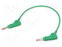 Connection cable; 32A; 4mm banana plug-4mm banana plug; green