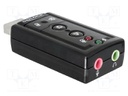 PC extension card: sound; USB 2.0; PnP,volume control; black