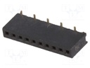 Socket; pin strips; female; PIN: 10; straight; 1.27mm; SMT; 1x10