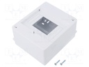 Enclosure: for modular components; IP20; white; No.of mod: 5; 400V