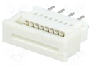 Connector: FFC (FPC); straight; PIN: 8; ZIF; THT; 200V; 1A; tinned