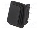 ROCKER; DPDT; Pos: 2; OFF-ON; 12A/250VAC; black; 100mΩ; Body: black