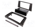Radio mounting frame; Mercedes; 2 DIN; black