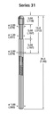 Test needle; Operational spring compression: 3.3mm; 3A,4A; 1.5N