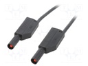 Test lead; silicone; 2m; black; 19A; 1kV; Cond.cross sec: 1mm2