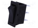 ROCKER; SPDT; Pos: 2; ON-ON; 10A/250VAC; black; none; 50mΩ; UL94V-2