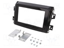 Radio mounting frame; Fiat; 2 DIN; black gloss