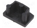 Cap for LED profiles; black; ABS; rounded; Pcs: 20; BEGTON12