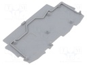 End/partition plate; 2002; 2002; grey
