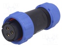 Plug; female; SP21; PIN: 3; IP68; 7÷12mm; screw terminal; for cable