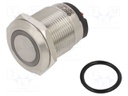 Switch: vandal resistant; Pos: 2; SPST; 10A/24VDC; IP65; OFF-ON