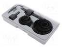 Hole saw set; wood,drywall; Pcs: 11
