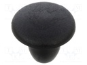 Accessories: stopper; H: 7mm; push-in; Flange dia: 11mm; black; LDPE