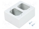 Enclosure: specialist; X: 55mm; Y: 68mm; Z: 32mm; ABS; grey