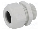 Cable gland; M25; IP68; Mat: polyamide; light grey; UL94V-0