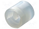 Spacer sleeve; LED; Øout: 4mm; ØLED: 3mm; L: 4mm; natural; UL94V-2