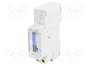 Programmable time switch; 15min÷24h; SPST-NO; 250VAC/16A; 230VAC