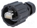 Plug; RJ45; PIN: 8; Cat: 5e; shielded; Layout: 8p8c; Locking: bayonet