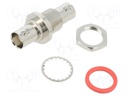 Coupler; BNC socket,both sides; straight; 50Ω; delrin (POM)