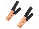 Crocodile clip; 200A; Grip capac: max.200mm; Overall len: 150mm