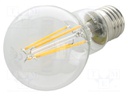 LED lamp; warm white; E27; 230VAC; 806lm; 7W; 270°; 2700K; CRImin: 80