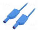 Test lead; silicone; 2m; blue; 19A; 1kV; Cond.cross sec: 1mm2